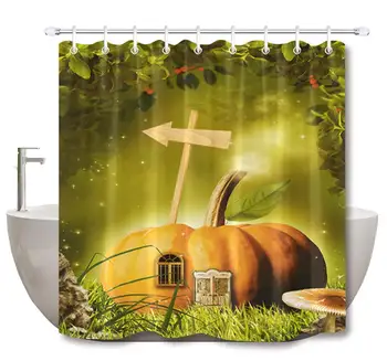 

Bathroom Accessories. Shower Curtain: Waterproof and Easy to Clean. Rich Patterns. Give 12 Hooks.Creative Decoration. Pumpkin