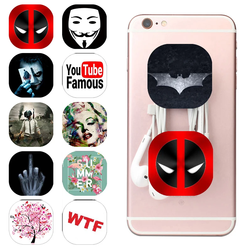 

Square Mobile Phone Socket Попсокет Phone Holder Marvel Cartoon Cute Kids Ring Expanding Stand and Grip Finger Support