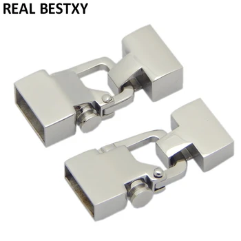 

20pcs/lot hole size: 12*4/12*6mm Stainless Steel Color Connectors Clasps hook Buckles for Jewelry DIY leather bracelet buckles