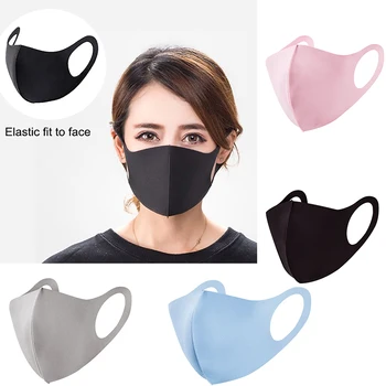 

3D Protective Mask Solid Color Half Face Mask Summer Dust Proof Breathable Solid Thin Face Mask for Kids Adults