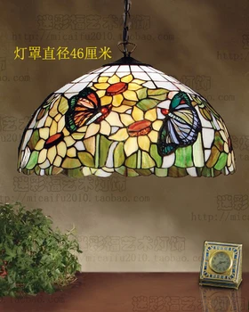 

Sun Flower Butterfly Garden Villa Living Room Floor Light High-grade Didifanni Church Glass European Bed Room Stained Glass Iron