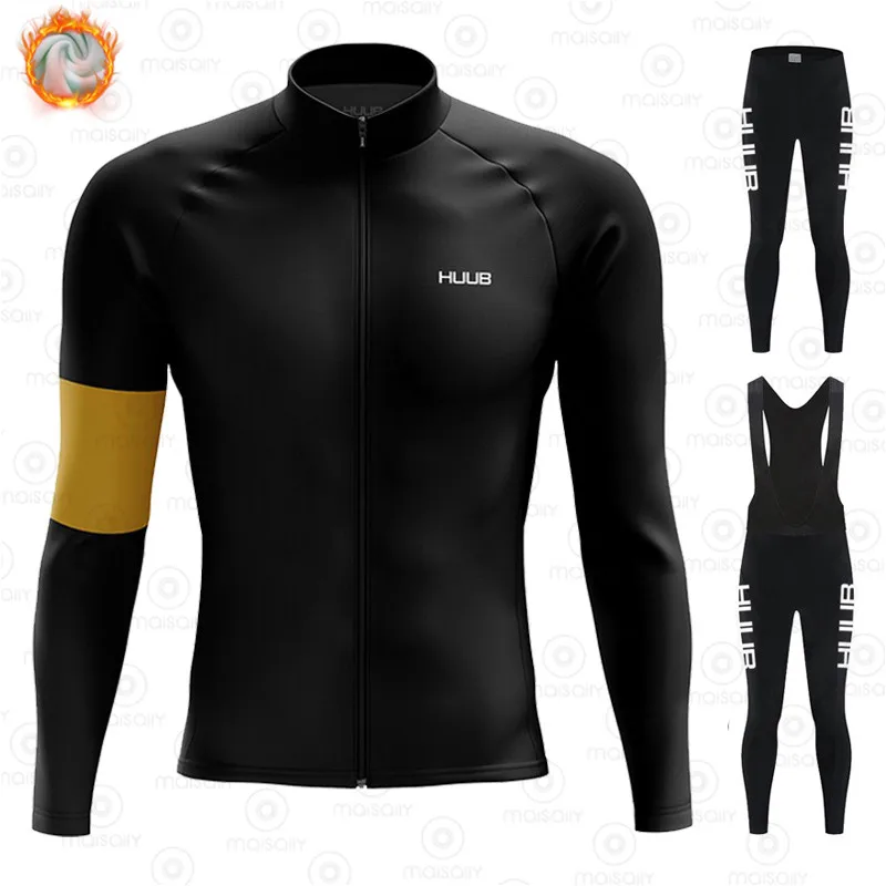 2021 New HUUB Winter Fleece Cycling Jersey Set Mountian Bicycle Clothes Ropa Ciclismo Racing Bike Clothing outdoor | Спорт и