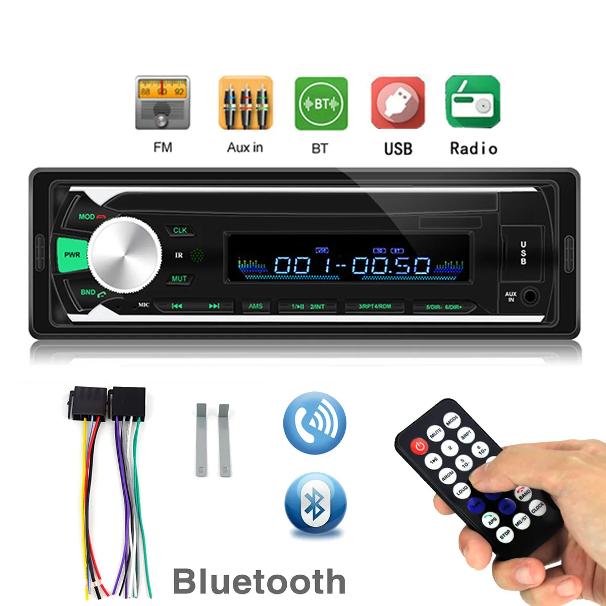 Автомагнитола 1 Din Bluetooth SD MP3 плеер Coche радио Estereo Poste Para Авто аудио стерео Carro Samochodowe Automotivo Автомагнитола 1 Din Bluetooth SD MP3 плеер Coche радио Estereo Poste Para Авто аудио стерео Carro Samochodowe Automotivo