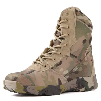 

Jungle Camouflage Military Boots Men Tactical Boots Army Shoe for Man Outdoor Anti-slip Motorcycle Shoes Mens Platform Boots