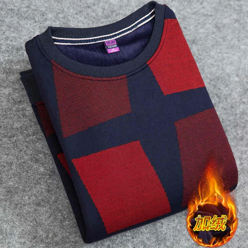 2018 winter new tide men's sweater plus velvet thick warm sweater / men's round neck sweater fashion casual pullover 2018 winter new tide men's sweater plus velvet thick warm sweater / men's round neck sweater fashion casual pullover