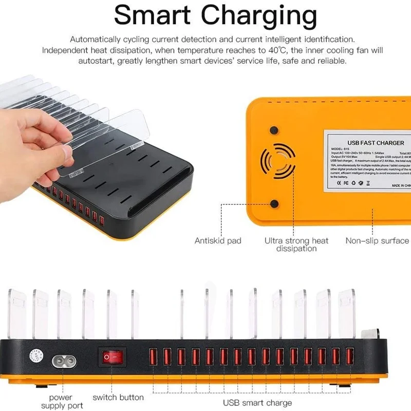 Tongdaytech 100W Multi USB Charger 15 Port Usb