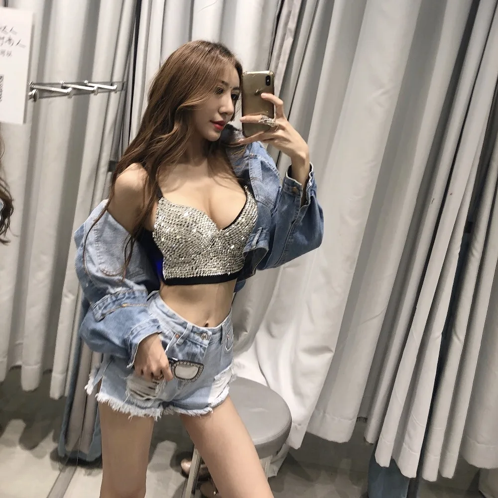 Preise Rohr Top Wunderschöne Strass Perle Bustier Perlen Diamant Push Up Night Club Sexy Bralette frauen Bh Cropped Top Plus größe