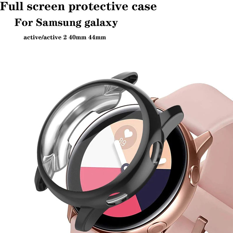 Защитный чехол для samsung galaxy watch active 2 силиконовый на весь экран Galaxy Active 44 мм 40 R830
