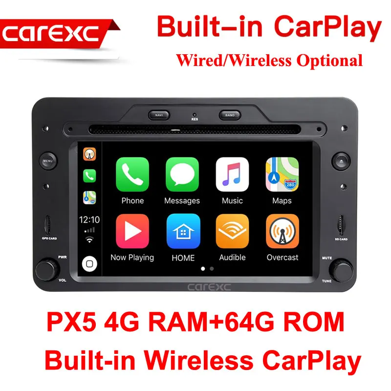 CarExc Android 9,0 gps-навигация Авторадио CarPlay для Alfa Romeo 159 автомобиль Brera spider Sportwagon 2006 автомобильный dvd-плеер головное устройство - Цвет: PX5 64G ROM