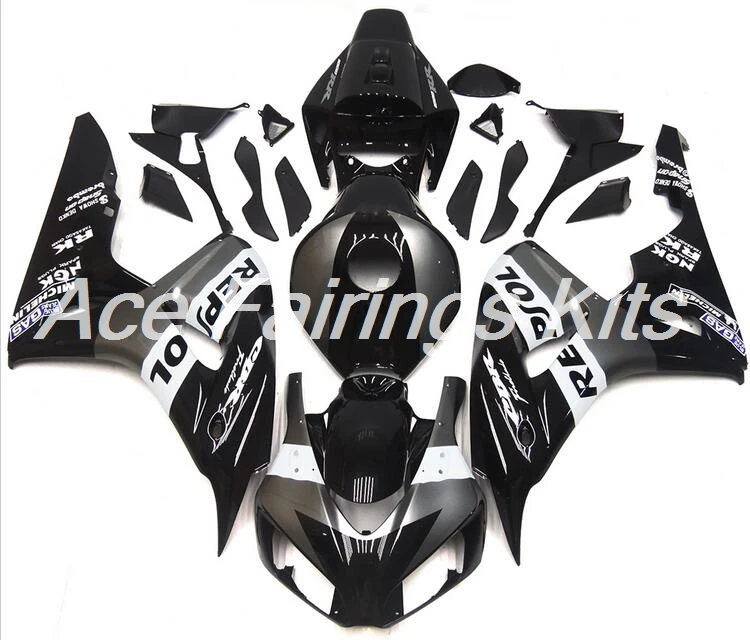 Топ литья под давлением ABS Полный комплект обтекателя Подходит для Honda CBR1000RR 06 07 2006 2007 1000RR Обтекатели набор черный серый