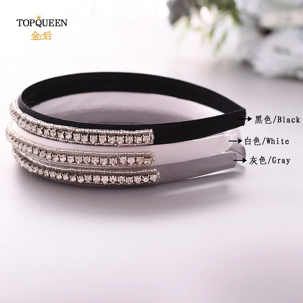 TOPQUEEN S217-FG, свадебные стразы, аксессуары для волос, свадебная тиара, головные уборы, серебряные стразы, повязка на голову, свадебные украшения для волос