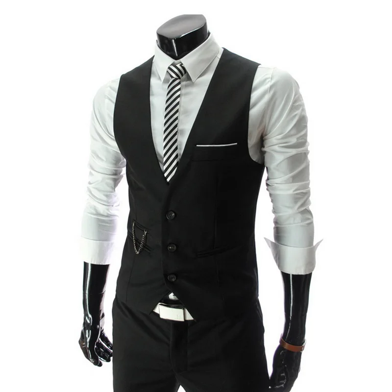 CYSINCOS модный костюм жилет мужской формальный Colete Masculino елочка для фитнеса куртка