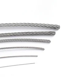 7*19 Multi-strand Soft Rope 304 Stainless Steel Wire Rope Crane Wire Rope Lifting Rope 1 1.2 1.5 2 2.5 3 4 5mm