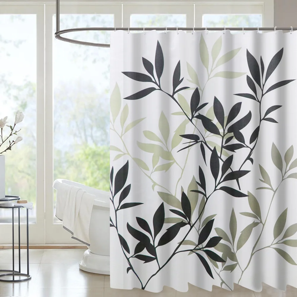 

Thickened printed Polyester Waterproof Shower Curtain bathtub partition curtain multicolor180*180cm