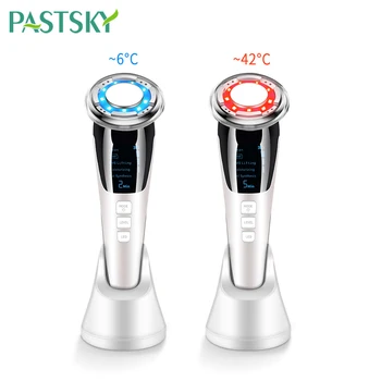 

EMS LED light therapy Sonic Vibration Wrinkle Remover Facial Massage With Ion Photon Hot Cool Treatment Face Care Deep Cleansing