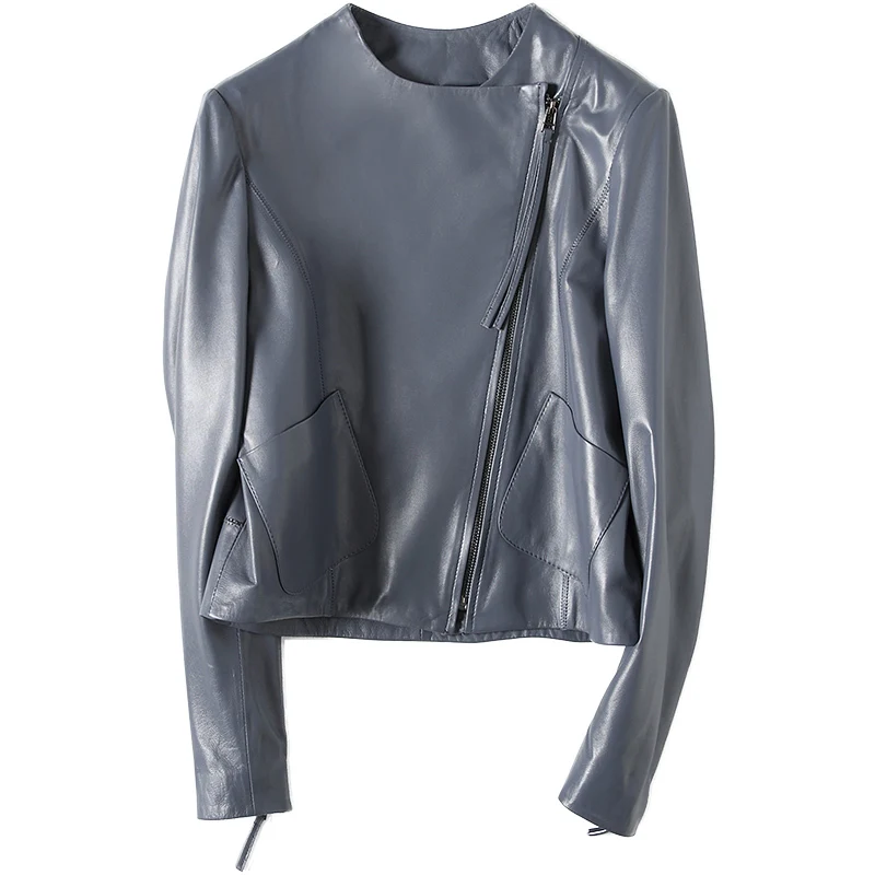 

Genuine Leather Jacket Spring Autumn Jacket Women Real Sheepskin Coat Female Korean Motorcycle Jackets Chaqueta Mujer MY1956