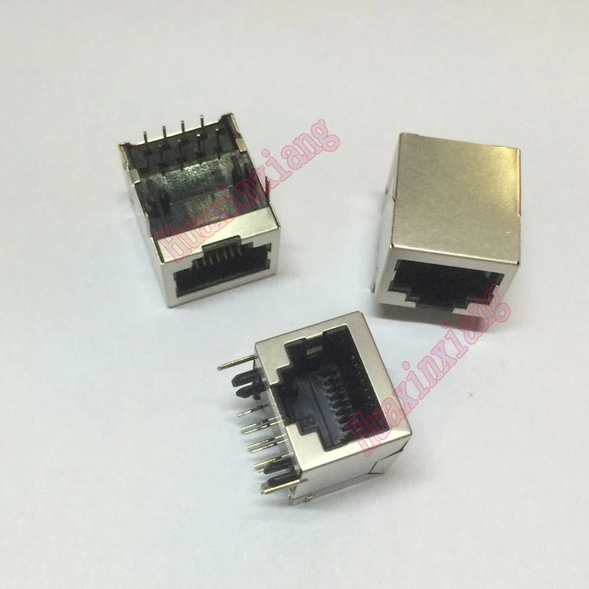 5 шт./лот RJ45 8P8C стальной щит сетевой гнездовой разъем PCB монтажный 90 градусов |