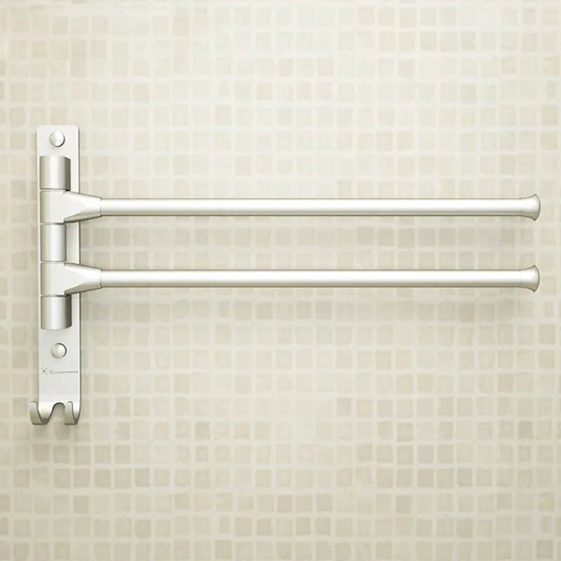 European Space Aluminum Towel Rack, Hanging with Hooks, Movable Towel Bars, Bathroom Products, 4, 3, 2 Arms