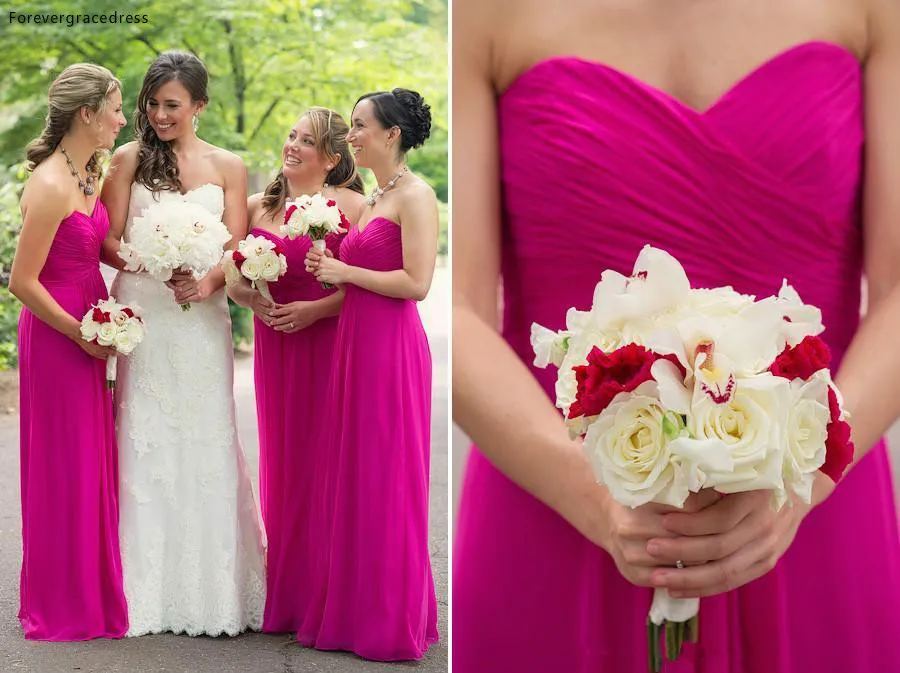 cheap fuschia bridesmaid dresses