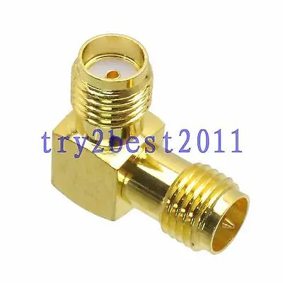 

DHL/EMS 50 pcs Adapter connector RPSMA plug pin to SMA jack pin RF COAXIAL Right angle -C1