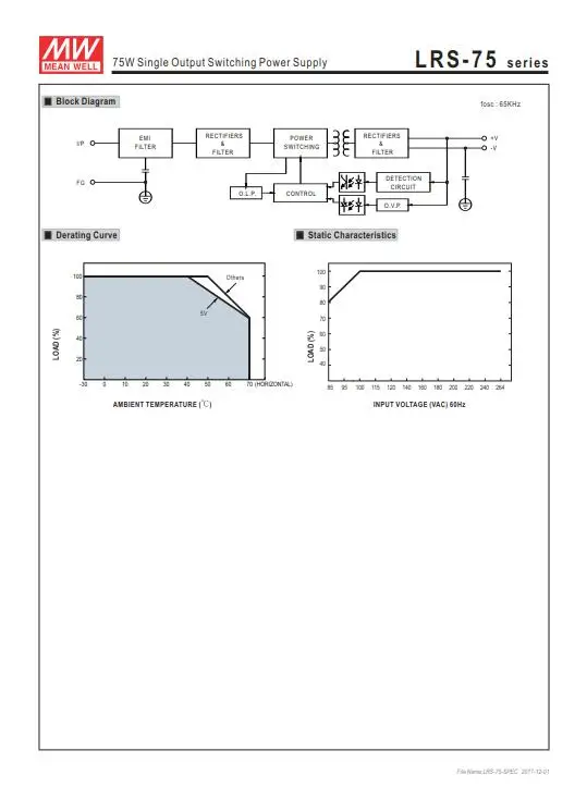 Бренд MEAN WELL представляет LRS-35 50 75 100 W 3,3 V 5V 12V 15V 24V 36V 48 V meanwell LRS-100 3,3 до 5 лет, 12 предметов в упаковке 15 24 36 48 V 100 W импульсный источник Питание