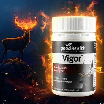 

NewZealand Good Health Vigor Deer Velvet Bee Pollen 50capsules Support Mens Health Vitality Reproductive Energy Levels Wellbeing