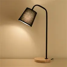 Черная чердачная Ретро Настольная лампа традиционная американская кантри деревянная настольная лампа скандинавский Металл настольное освещение простой современный глаз