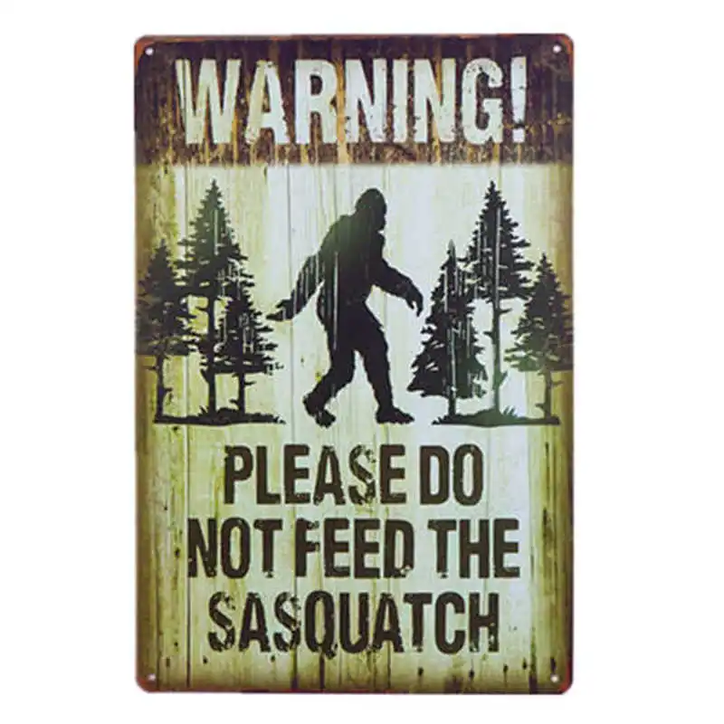 

Note plate Warning Please Do Not Feed The Sasquatch Funny Outdoor Road Sign