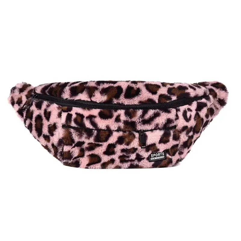 Леопардовый принт нагрудная сумка для женщин девочек флисовая сумка-мессенджер женская мягкая плюшевая сумка женская плюшевая сумка на