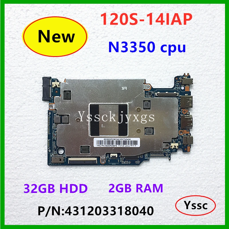 Бесплатная доставка Новый P/N:431203318040 для Lenovo ideapad 120S-14IAP материнская плата 5B20P23674 с