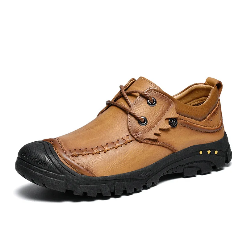 

Youki Mans Boots 2019 Spring Autumn Casual Male Shoes Leather Mens Walking Footwear Genuine Leather Ankle Boot Soft