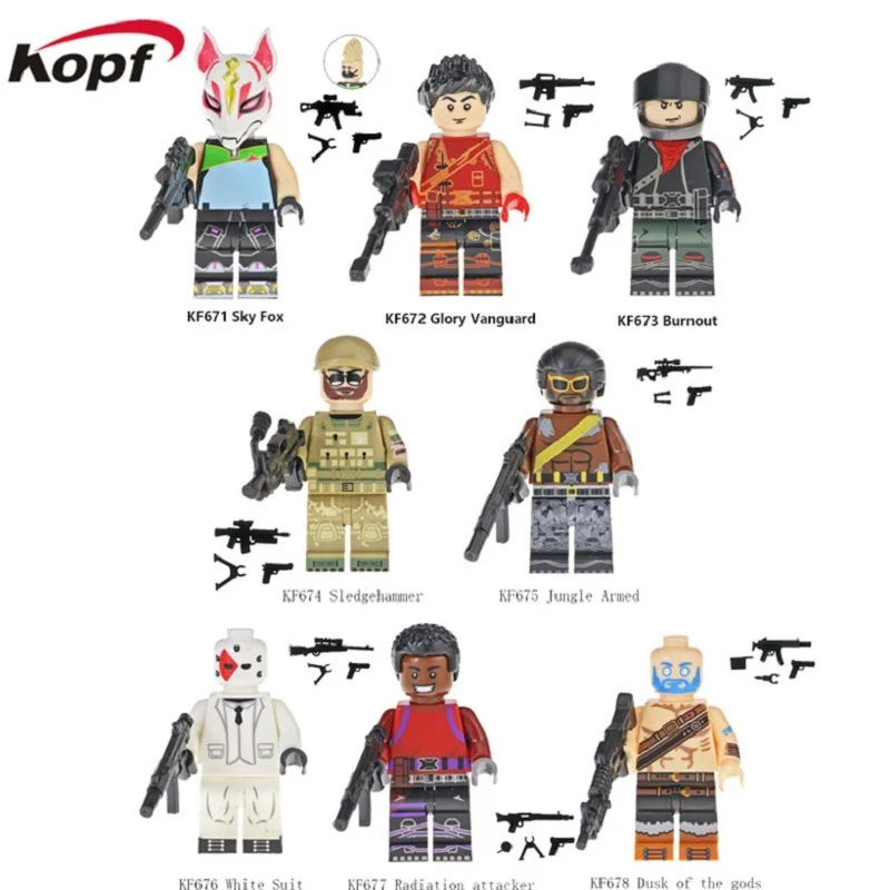 KF6058 Одиночная строительные блоки кирпичи Дрифт Глория белый костюм выгорание Авангард джунгли военные фигурки для детей подарочная игрушка