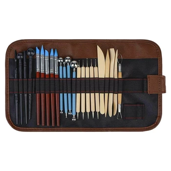 

25Pcs/Set Sculpting Tools with Pouch for Polymer Clay Pottery Ceramic Art Craft