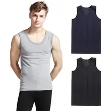 Мужское термобелье без рукавов; нижнее белье; сезон осень-зима; базовые флисовые Топы