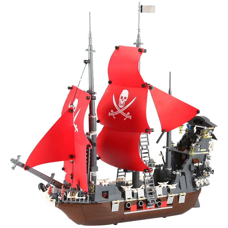 

For LEGOing Movie Pirates Of The Caribbean Black Beard Ship Imitation Model Figures Building Blocks Toy For LEGOing Children Set