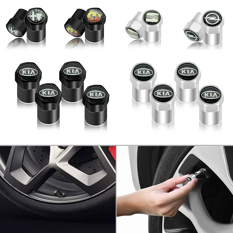 

4pcs for Audis TT 8J A1 A3 A4 B5 B6 B7 A5 A6 C5 C6 C7 A7 A8 D3 D4 Q3 42 Q5 8U Q7 4L R8 Car Bicycle Accessories Tire Valve Caps