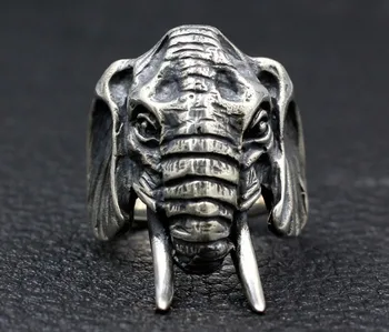 

925 STERLING SILVER artisan Lord Hindu Ganesh Elephant Ring Jewelry A2927