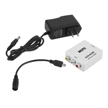 

1Set Hot Worldwide Mini Adapter Composite AV2HDMI RCA AV to HDMI Converter Converter 1080P DVD with US Adapter