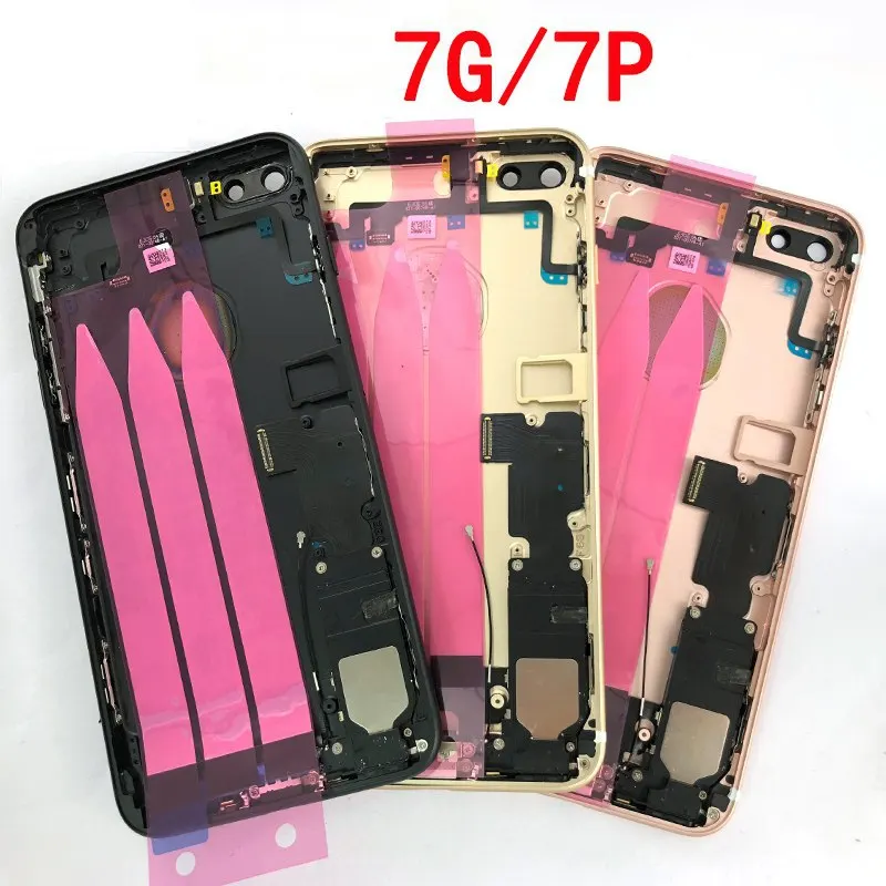 Подарок+ полная задняя крышка батарейного отсека для iPhone 7 7G 4," металлическая задняя крышка Замена с гибким кабелем