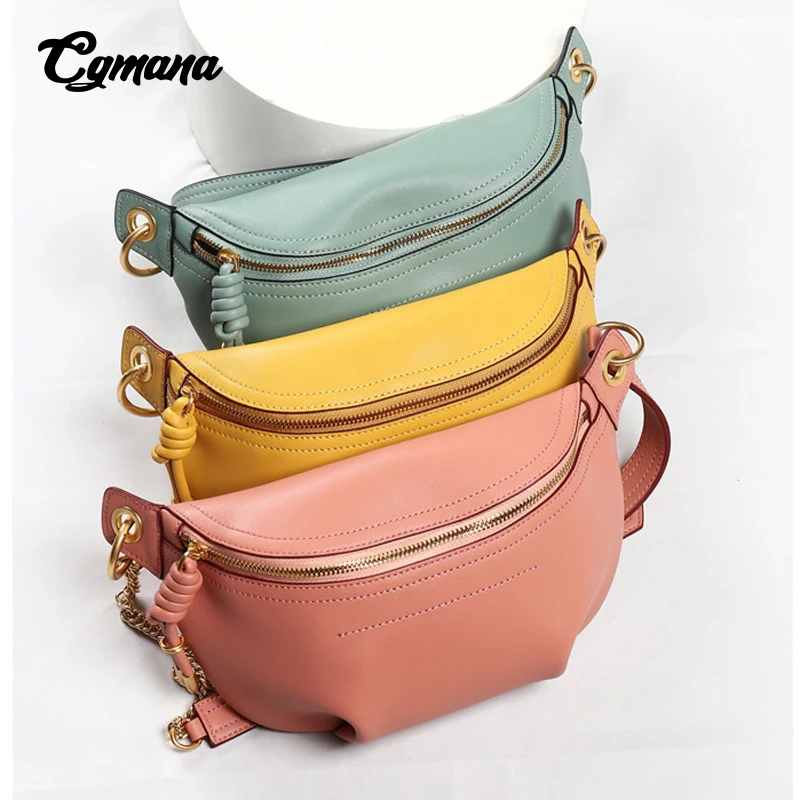 

Genuine Leather Women Handbags Designer Bag Cowhide leather Handbag Flap Bags Crossbody Shoulder Messenger Bag Female Chest Bag
