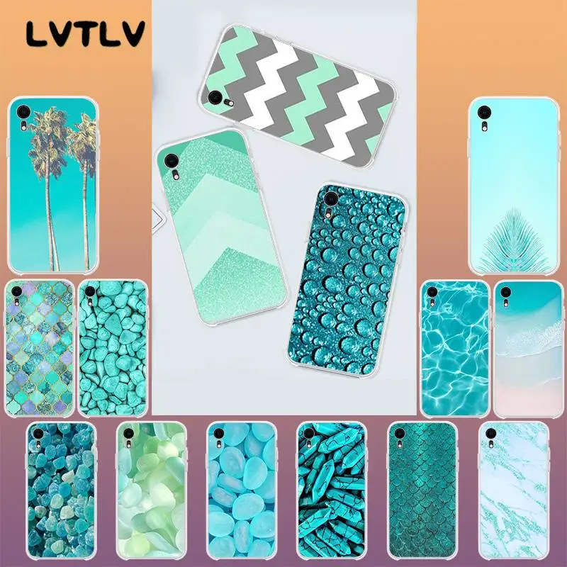 LVTLV ashion aqua Серебряный темно-зеленый мятный Мягкий чехол из ТПУ для iPhone 11 pro XS MAX 8 7 6