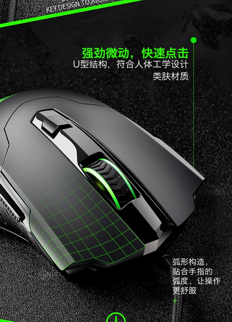 ET T11 Wrangler Internet Cafes Wired Gaming Mouse