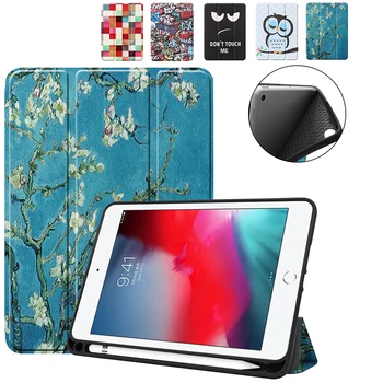 

Tablet pc protective case for ipad mini 4 /5PU leather Fashion Printed Soft back 7.9 inch cover Flower Girl Cartoon case