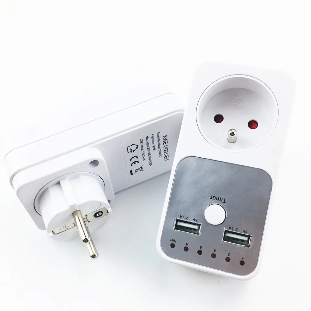 Двойной USB разъем Синхронизации таймер переключатель обратного отсчета розетка контроллер умный дом настенный стол USB зарядное устройство адаптер штекер