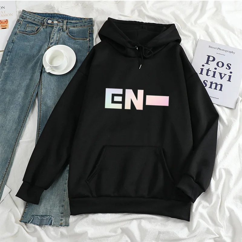 Kpop Cute Engene Enhypen Letter Hooded Y2K Casual Hoodie Couples Sweatshirt Oversize Autumn Coat Sports Loose Outfit Women Man Casual Hoodies  Hoodies & Sweatshirts