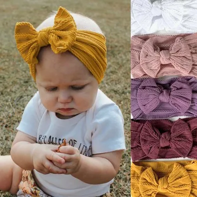 

Spring Baby Solid Cross Knitted Headband For Girls Women Kids Twisted Elastic Hairband Turban Newborn Children Hair Accessories