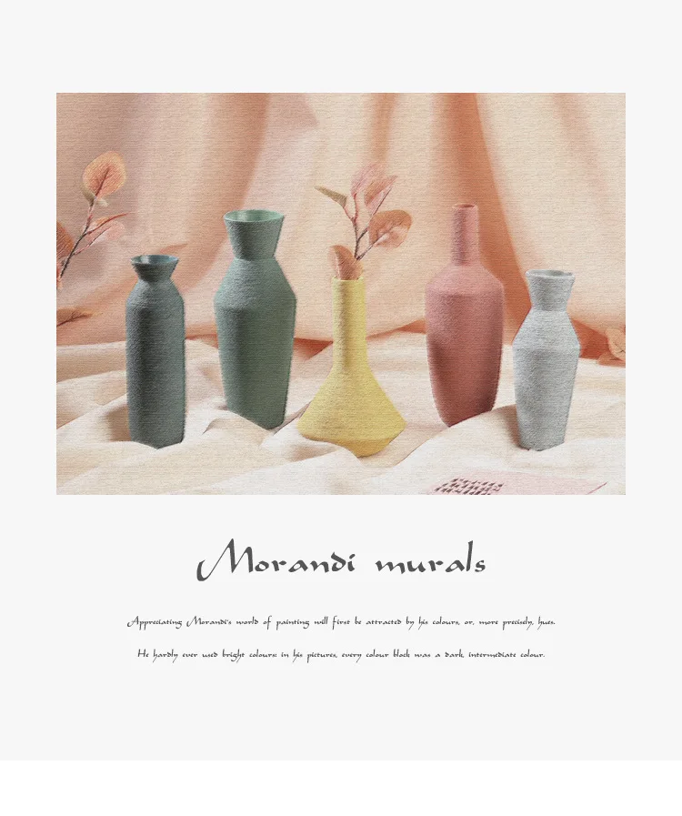 Morandi стиль высококачественная керамическая ваза простая гостиная декоративная керамика Цветочная композиция художественное и художественное украшение