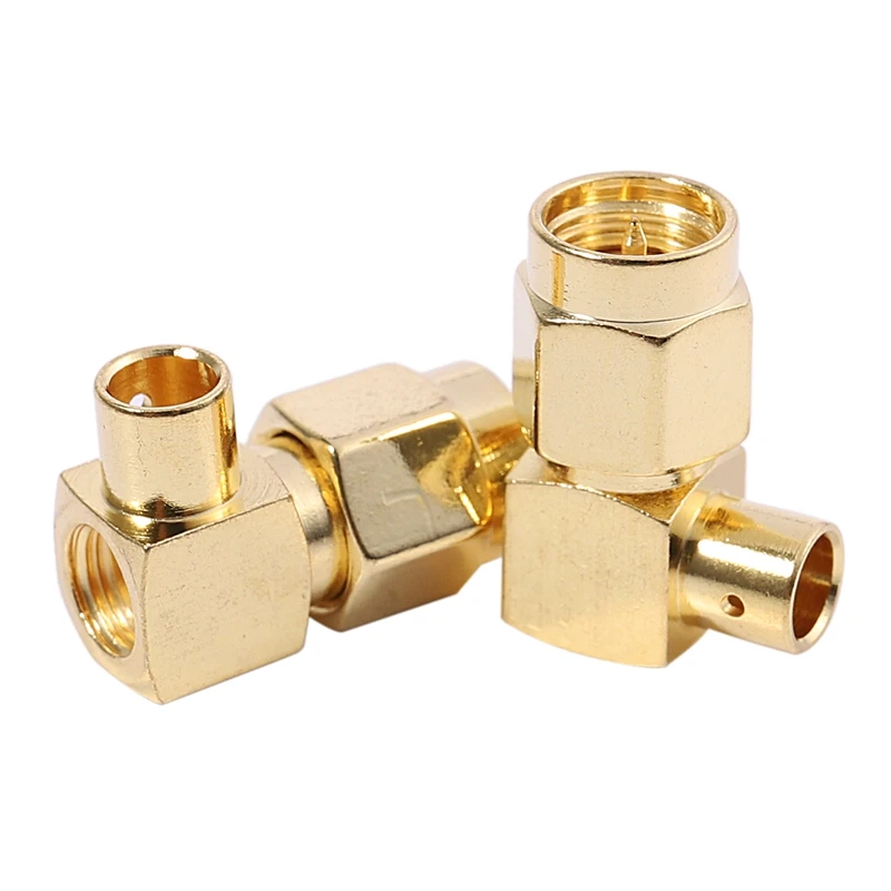 

20x SMA male plug right angle 90 deg Semi Rigid cable RG402.141 inch RF Connector Gold