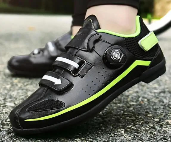 Мужская обувь для велоспорта, обувь для шоссейного велосипеда, обувь для горного велосипеда, светоотражающие кроссовки для триатлона, гоночная обувь - Цвет: black