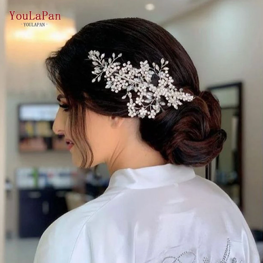 Hair Accessories Bridal Hair Accessories Bridal Jewelry Set Bridal Headpiece Barrettes Hair Clips Vine Rhinestone Floral Wedding Hair Accessories